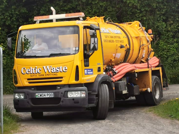 Celtic Waste Arriving On-Site to Empty a Septic Tank for Customer in Aberystwyth